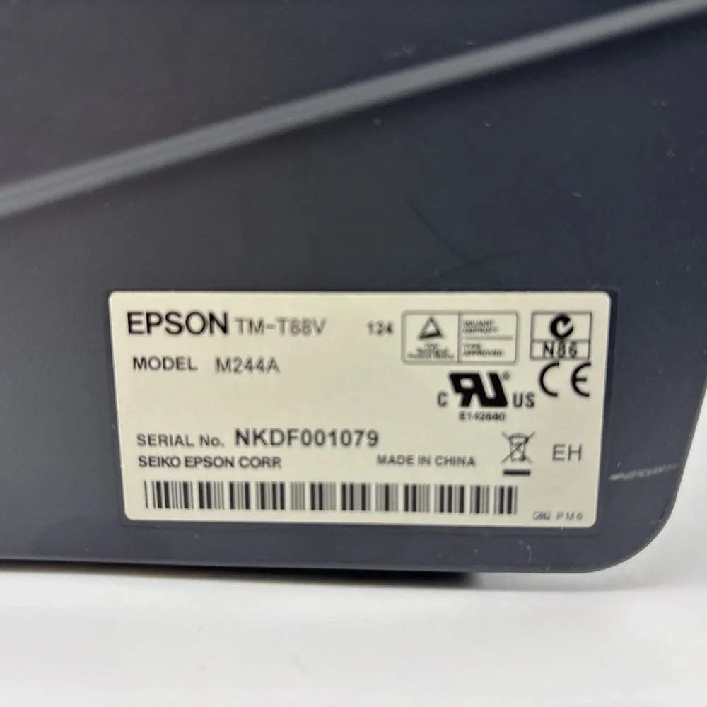 EPSON TM-T88V M244A ETH POS Thermal Receipt Printer w/ AC Adapter